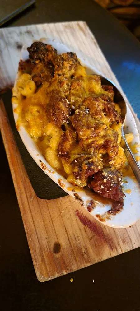Macaroni and Cheese with Burnt Ends